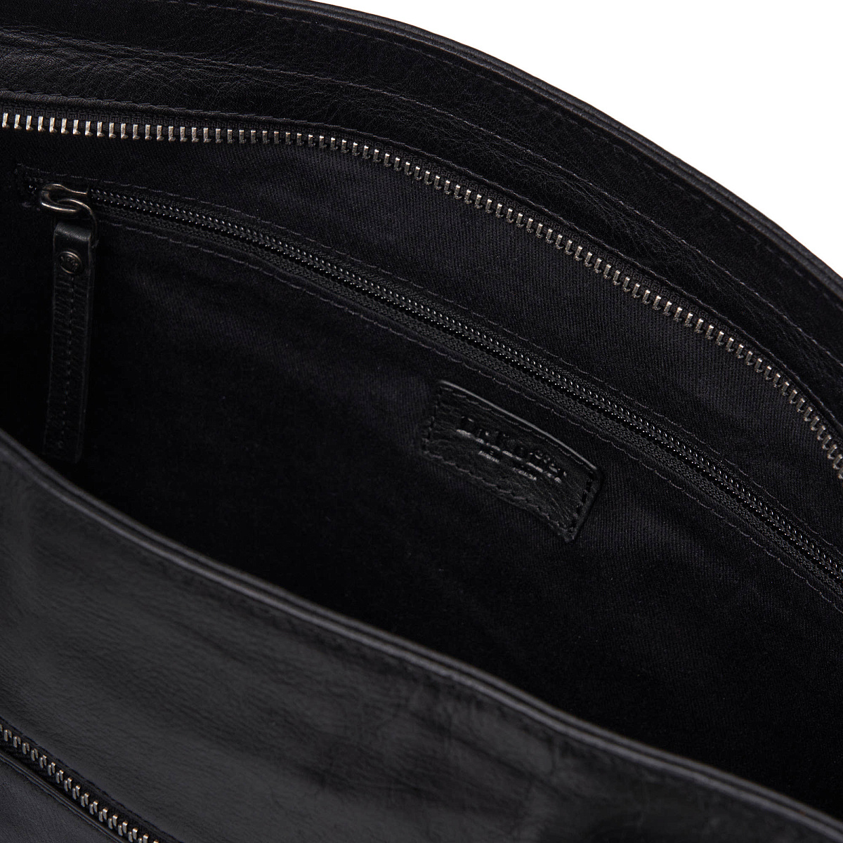 Деловая сумка Dr.Koffer из натуральной кожи черная