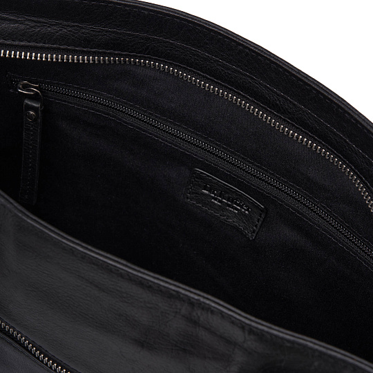 Деловая сумка Dr.Koffer из натуральной кожи черная