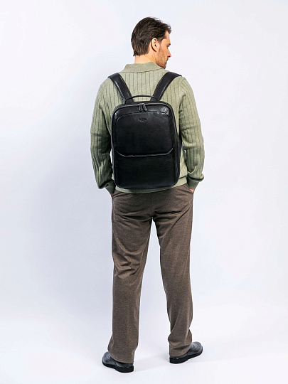 Рюкзак Dr. Koffer из натуральной кожи черный