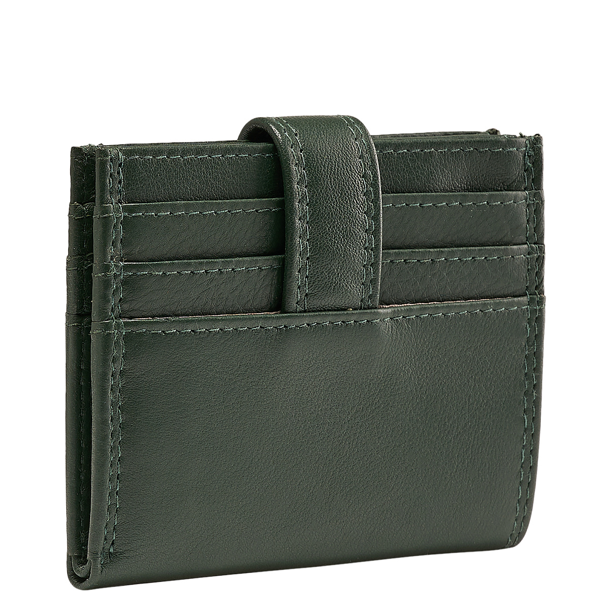 Кредитница Dr.Koffer из натуральной кожи зеленая