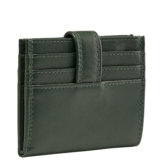 Кредитница Dr.Koffer из натуральной кожи зеленая