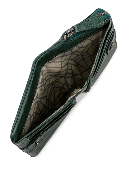 Портмоне Dr.Koffer из натуральной кожи зеленое