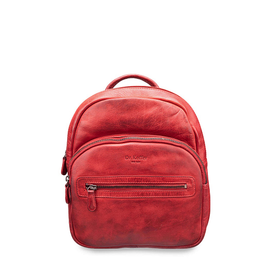 Рюкзак Dr.Koffer из натуральной кожи красный
