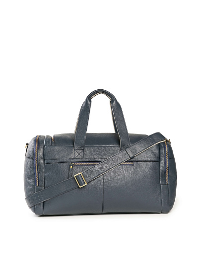 Дорожная сумка Dr. Koffer из натуральной кожи синяя