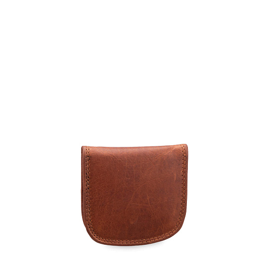 Монетница Dr.Koffer из натуральной кожи коричневая