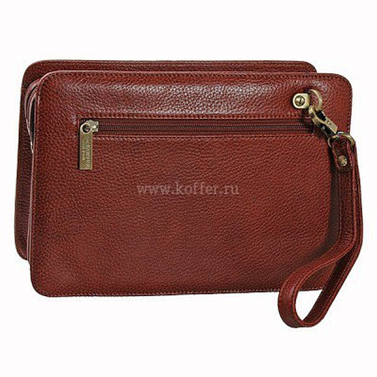 Сумка барсетка из натуральной кожи Dr. Koffer коричневая