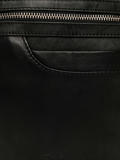 Сумка через плечо Dr.Koffer из натуральной кожи черная