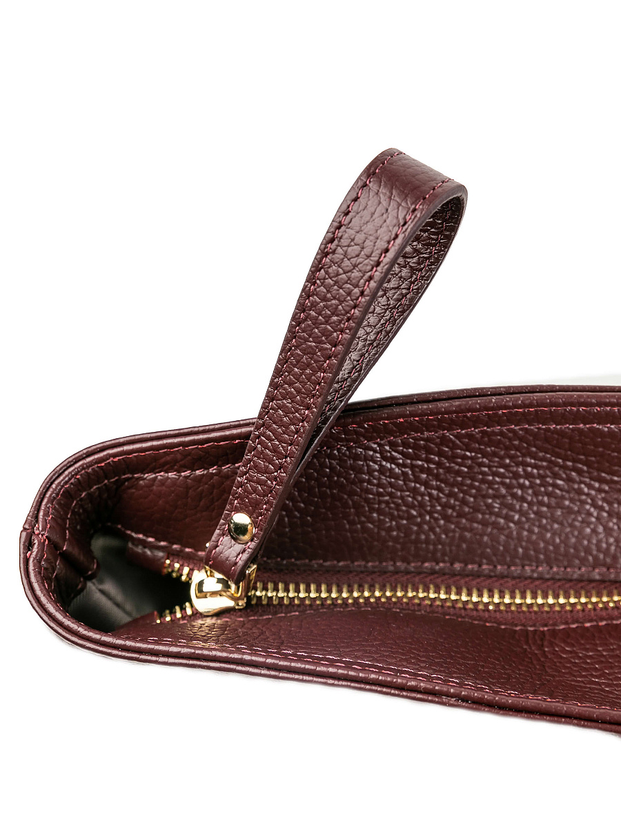 Женская сумка Dr.Koffer из натуральной кожи бордовая