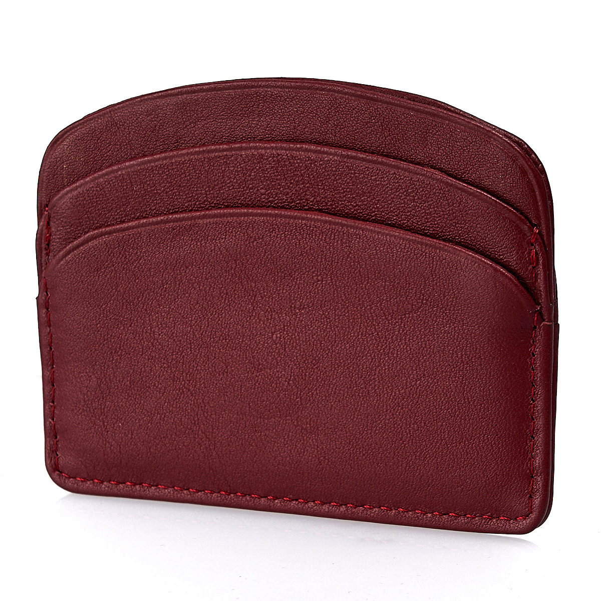 Кредитница Dr.Koffer из натуральной кожи бордовая