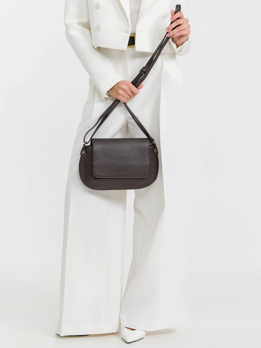 Женская сумка Dr.Koffer из натуральной кожи коричневая