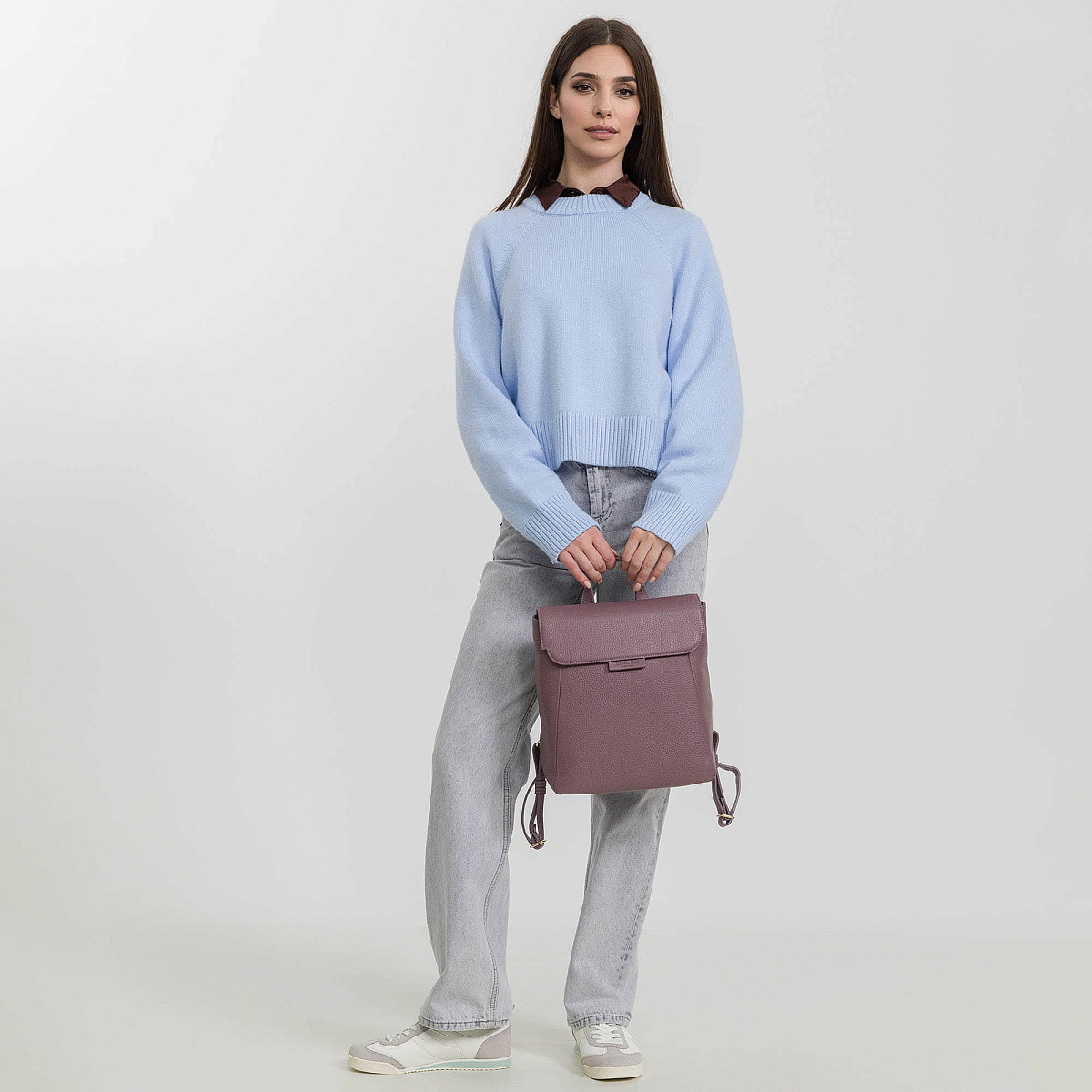 Рюкзак Dr. Koffer из натуральной кожи розовый