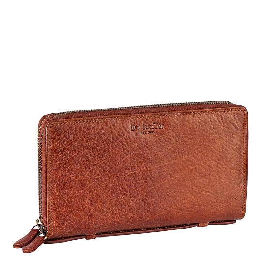 Портмоне Dr.Koffer из натуральной кожи светло-коричневое