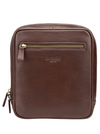 Сумка через плечо Dr. Koffer из натуральной кожи коричневая