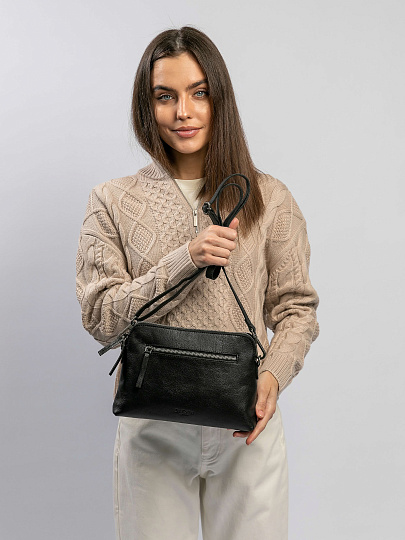 Женская сумка Dr.Koffer из натуральной кожи черная