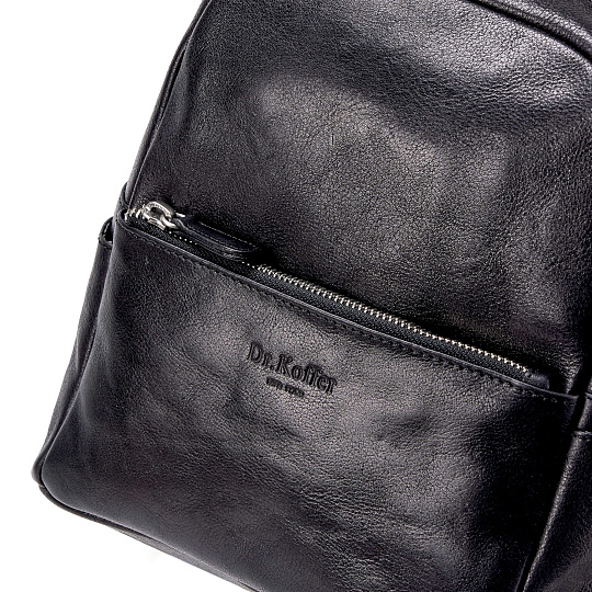 Рюкзак Dr.Koffer из натуральной кожи черный