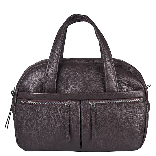 Сумка дорожная Dr.Koffer из натуральной кожи коричневая