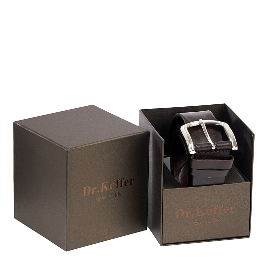 Ремень Dr. Koffer из натуральной кожи коричневый