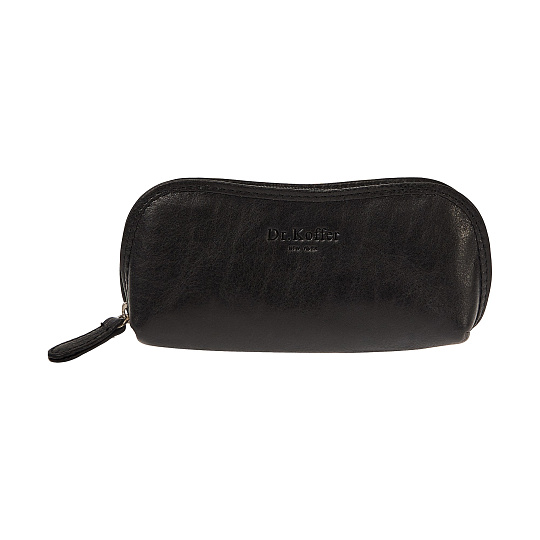 Очечник Dr.Koffer из натуральной кожи чёрный
