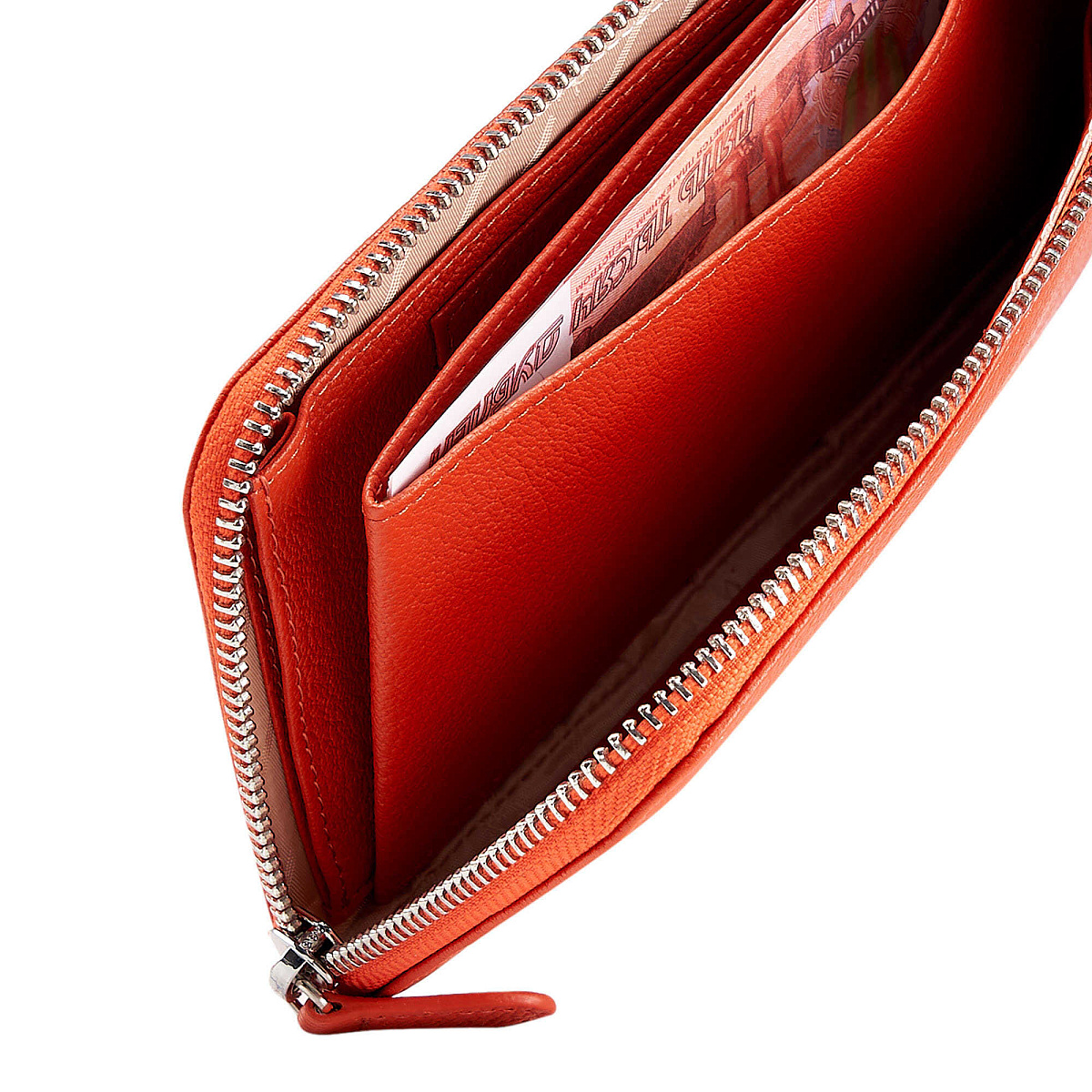 Портмоне Dr.Koffer из натуральной кожи розовое