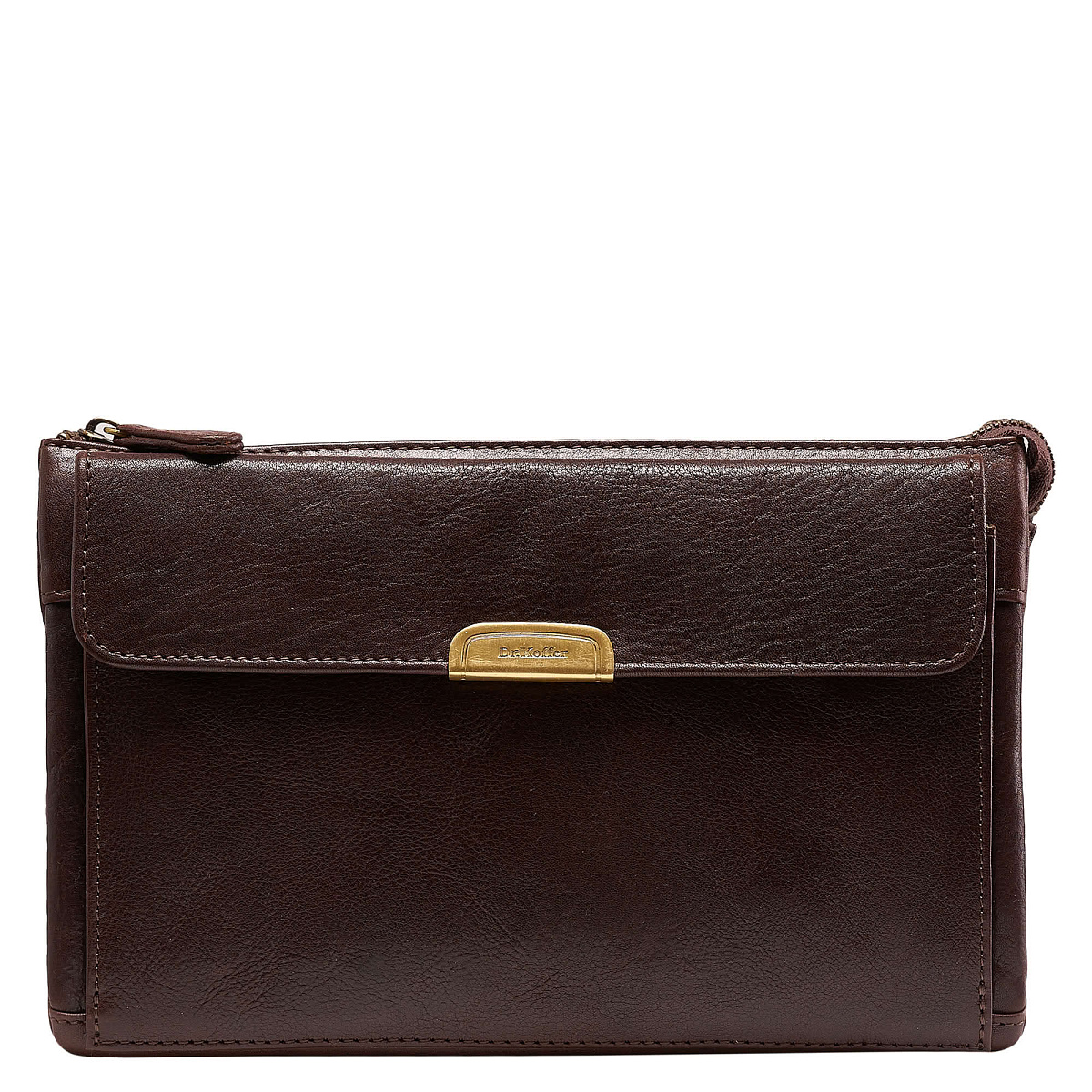 Сумка барсетка из натуральной кожи Dr. Koffer коричневая