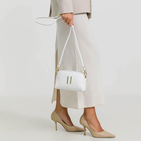 Женская сумка Dr. Koffer из натуральной кожи белая