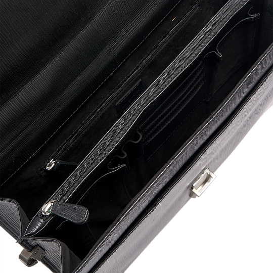 Портфель Dr.Koffer из натуральной кожи черный