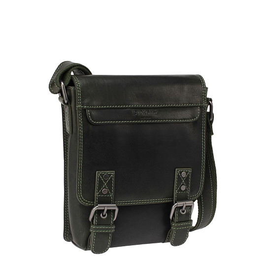 Сумка через плечо Dr.Koffer из натуральной кожи зеленая