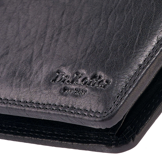 Портмоне Dr.Koffer из натуральной кожи черное