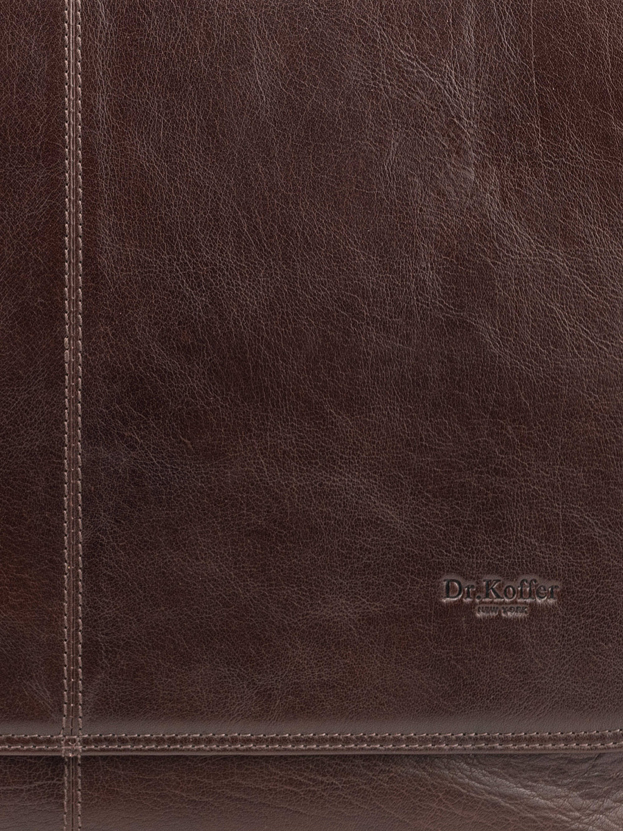Деловая сумка Dr.Koffer из натуральной кожи коричневая