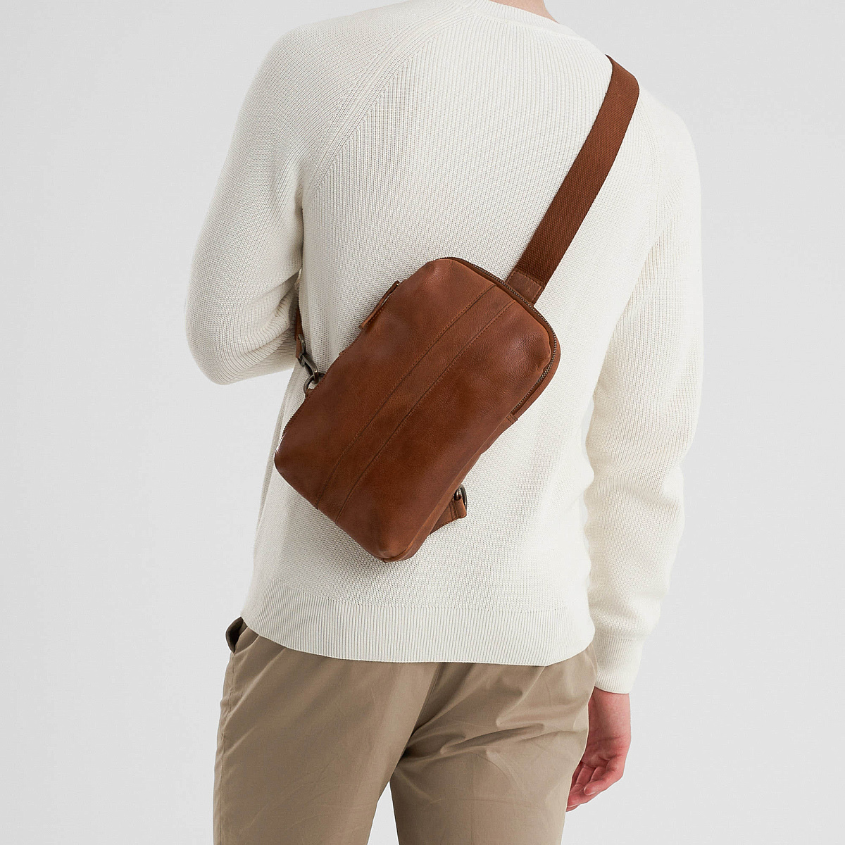 Рюкзак Dr.Koffer из натуральной кожи светло-коричневый