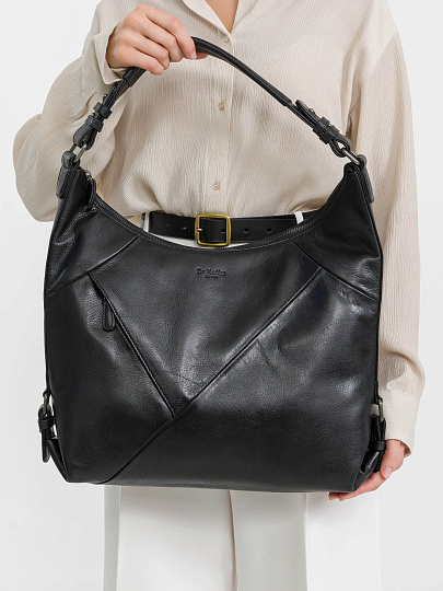 Женская сумка Dr.Koffer из натуральной кожи чёрная