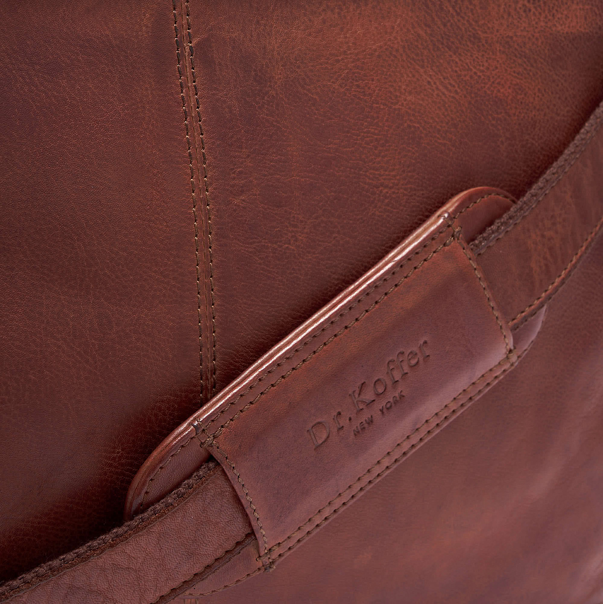 Деловая сумка Dr.Koffer из натуральной кожи коричневая