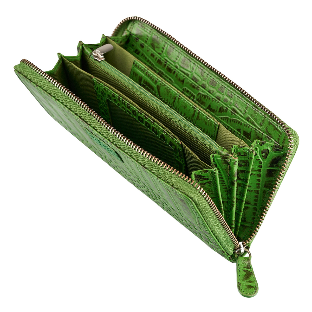 Портмоне Dr.Koffer из натуральной кожи зеленое