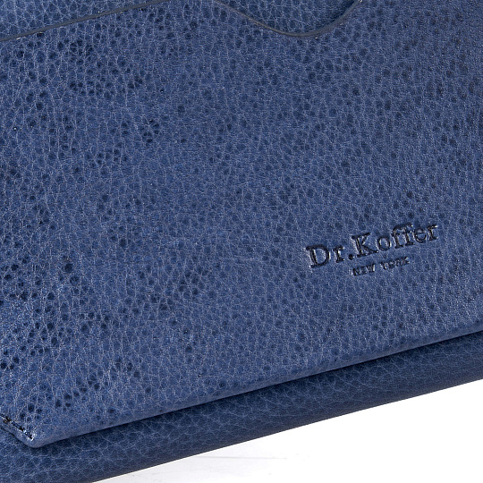 Портмоне Dr.Koffer из натуральной кожи синее