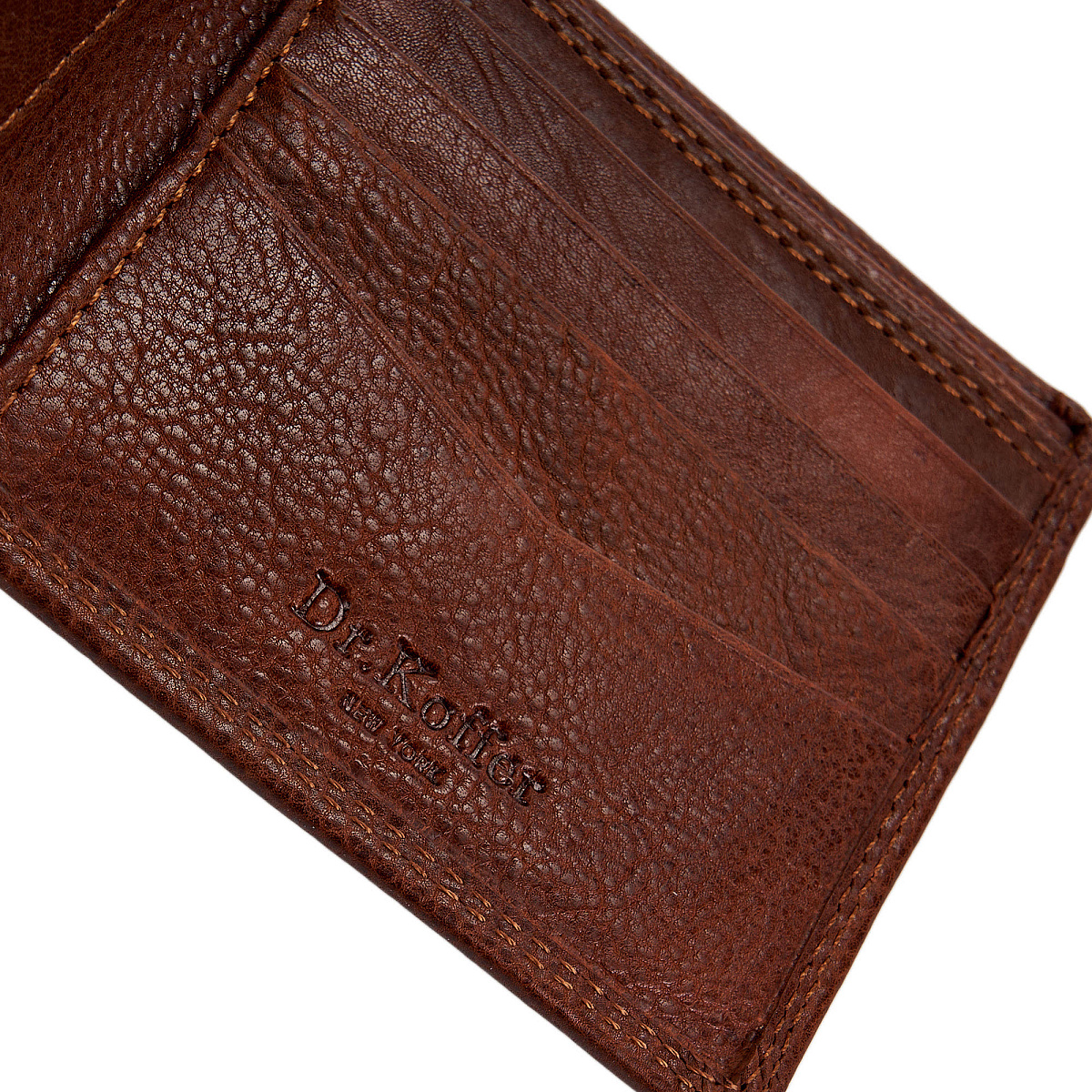 Портмоне Dr.Koffer из натуральной кожи светло-коричневое