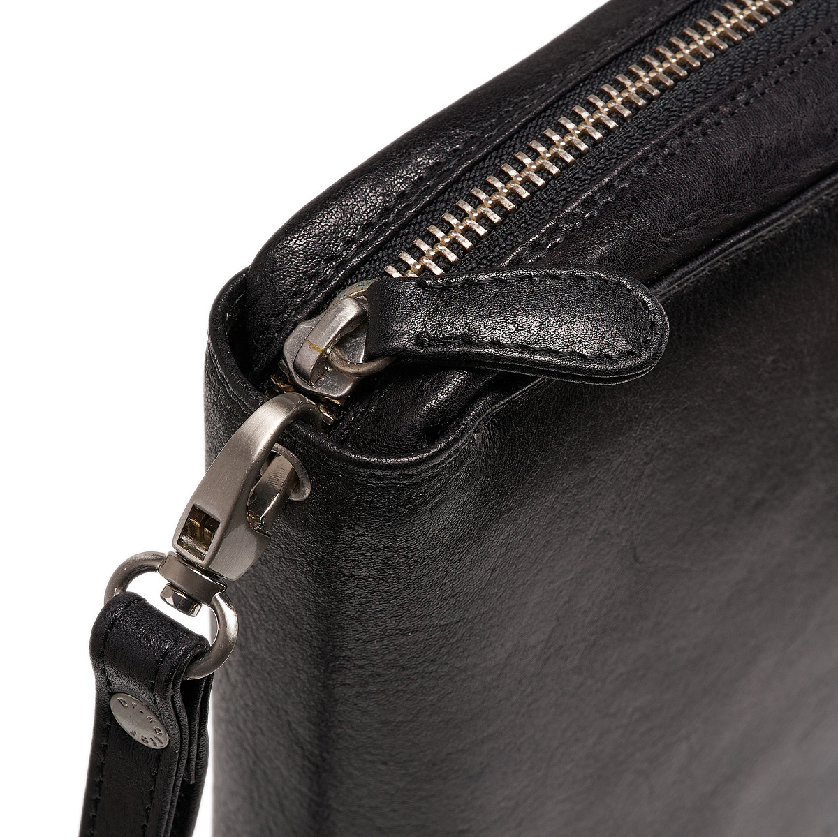 Сумка барсетка из натуральной кожи Dr. Koffer черная