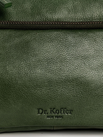 Сумка через плечо Dr.Koffer из натуральной кожи зеленая