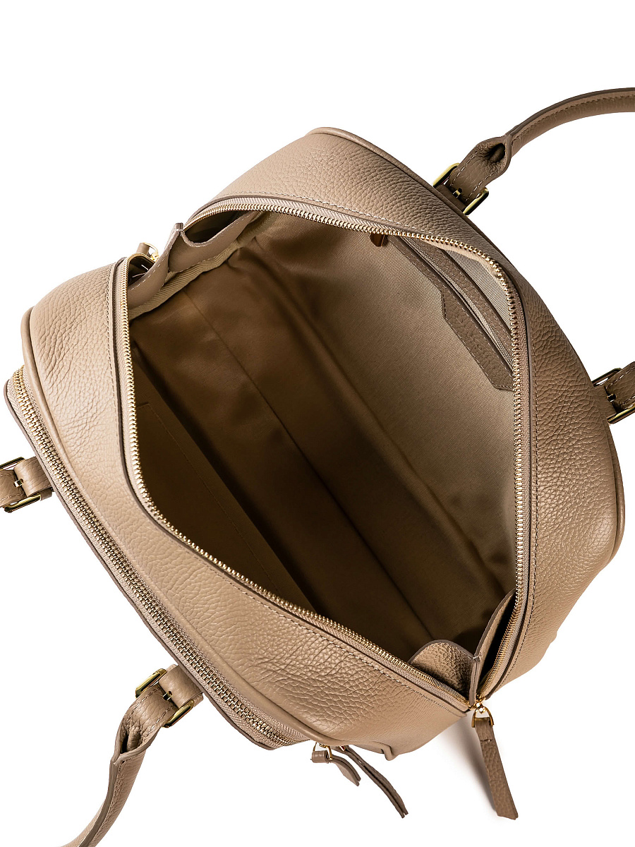 Женская сумка Dr. Koffer из натуральной кожи бежевая