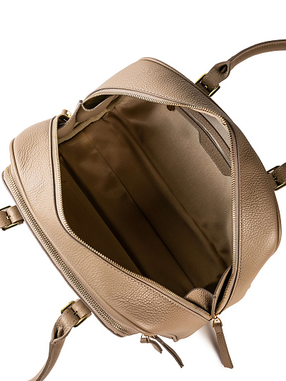 Женская сумка Dr. Koffer из натуральной кожи бежевая