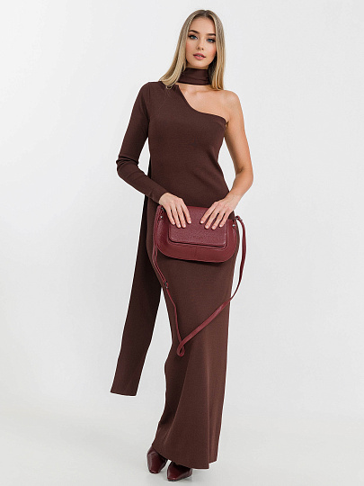 Женская сумка Dr.Koffer из натуральной кожи бордовая