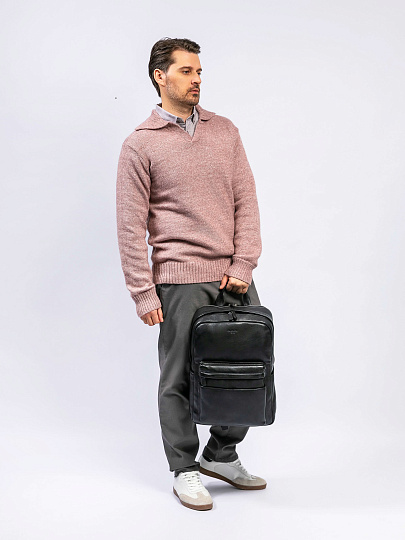 Рюкзак Dr. Koffer из натуральной кожи черный