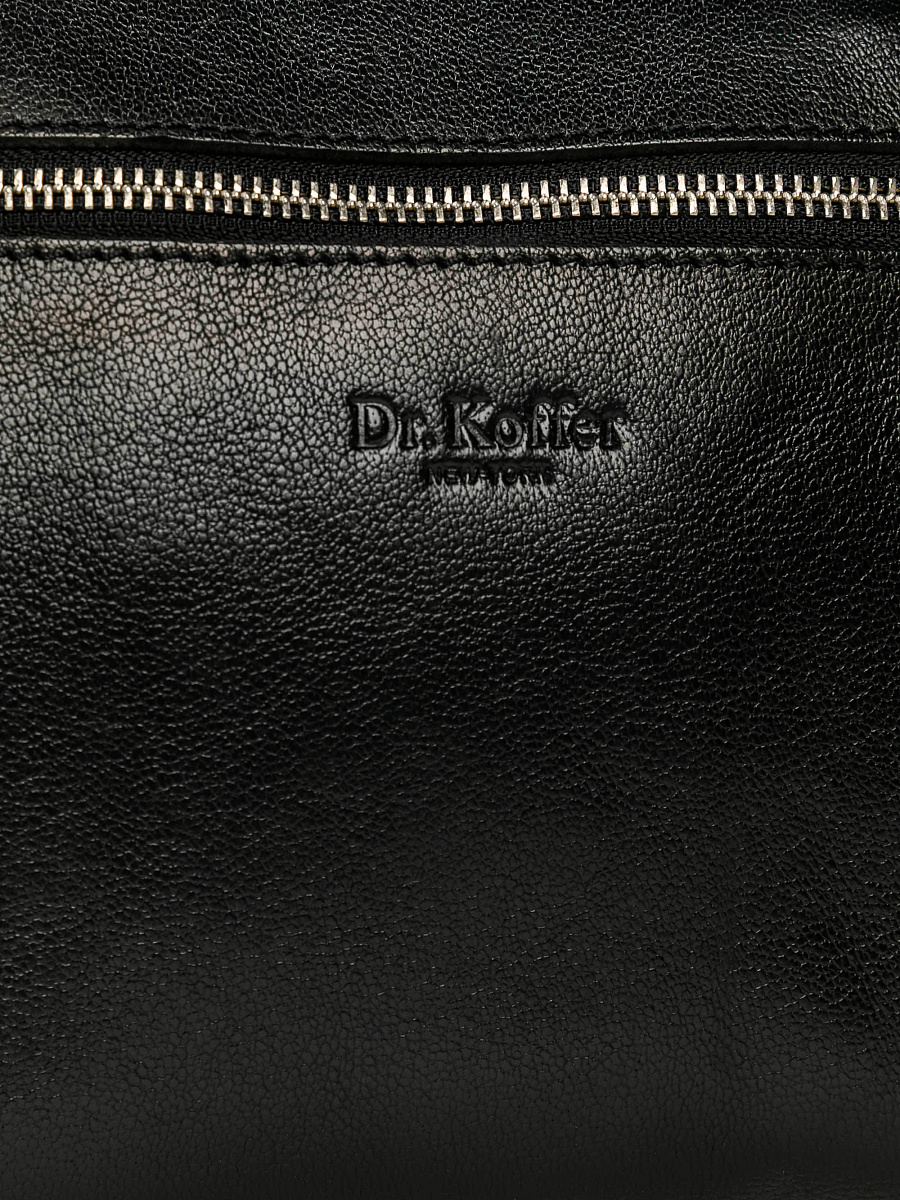 Сумка через плечо Dr.Koffer из натуральной кожи черная