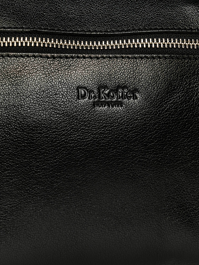 Сумка через плечо Dr.Koffer из натуральной кожи черная