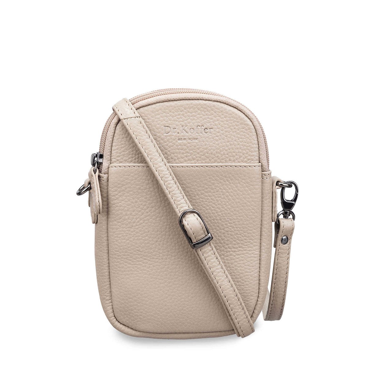 Сумка через плечо Dr.Koffer из натуральной кожи белая