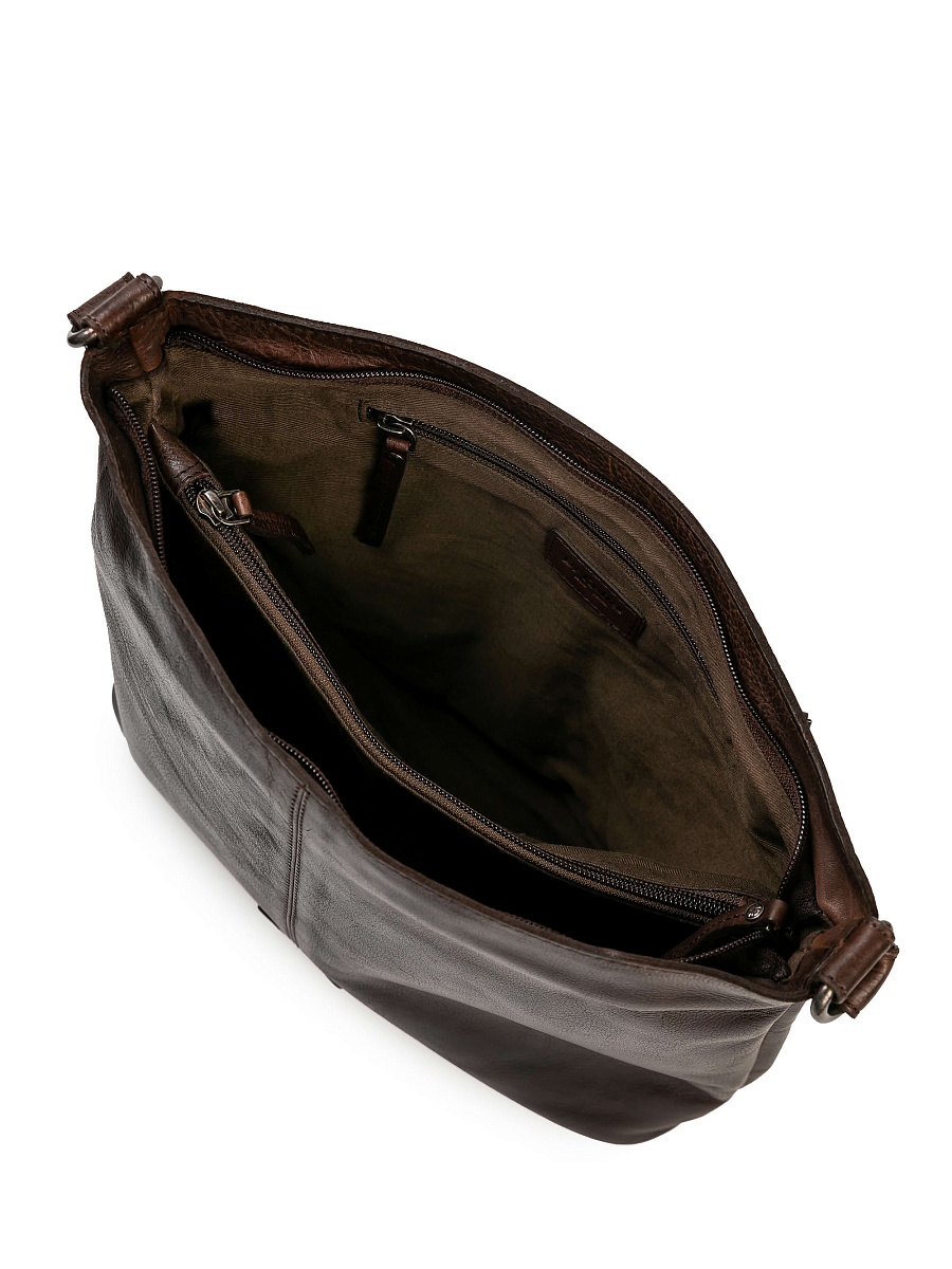 Сумка через плечо Dr.Koffer из натуральной кожи коричневая