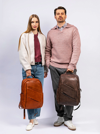 Рюкзак Dr. Koffer из натуральной кожи светло-коричневый