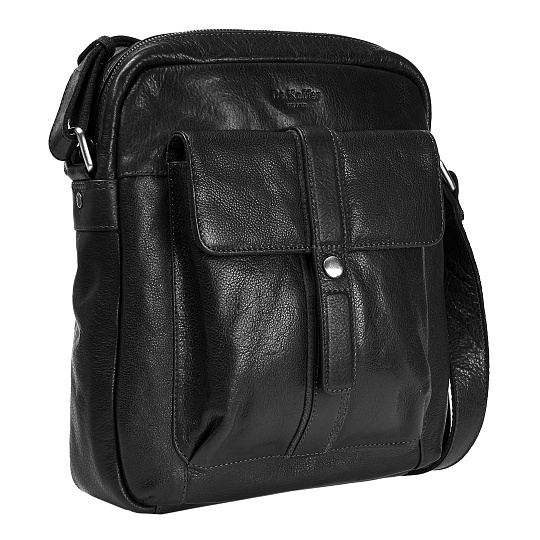Сумка через плечо Dr.Koffer из натуральной кожи черная