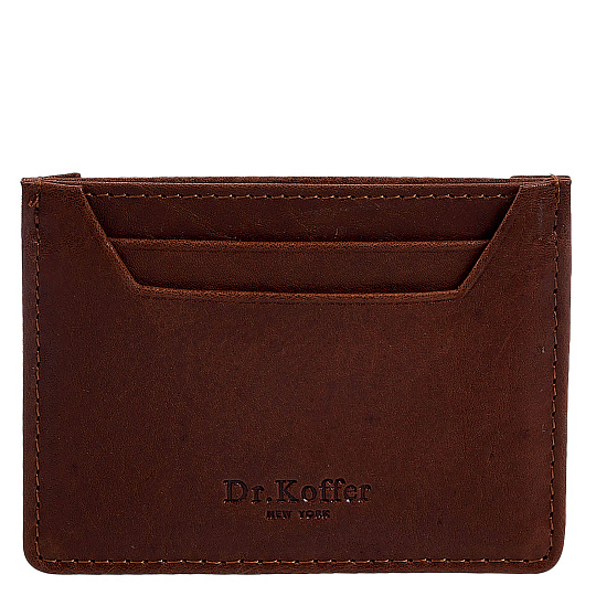 Кредитница Dr.Koffer из натуральной кожи коричневая