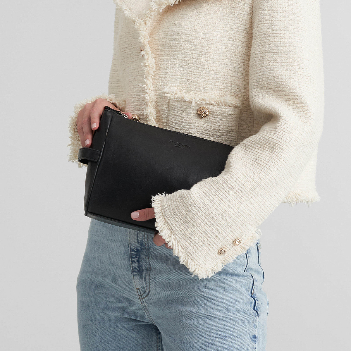 Несессер Dr. Koffer из натуральной кожи черный