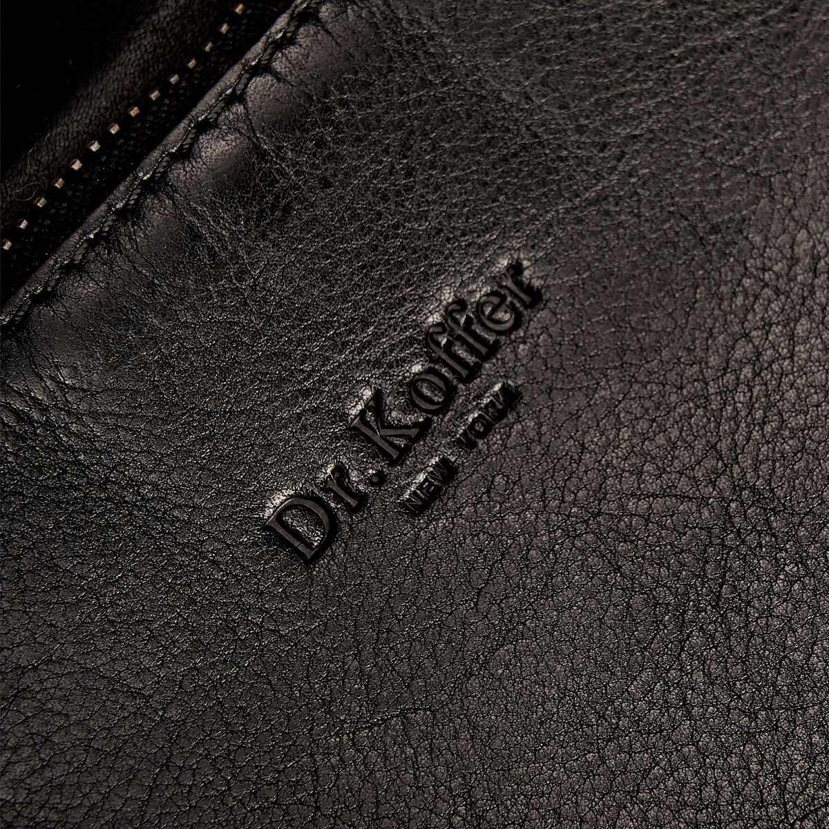 Деловая сумка Dr.Koffer из натуральной кожи черная